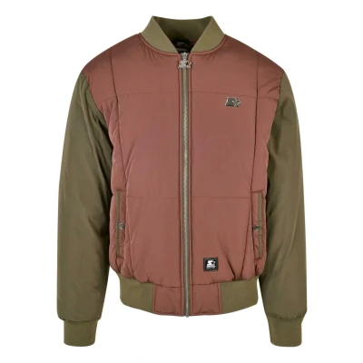Abbildung von Starter Quilted Bomberjacke, Herren, Größe: Medium, Bark darkolive