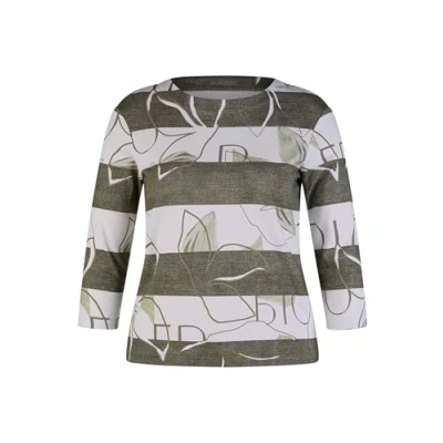 Abbildung von Rabe 3/4 Arm Shirt mit Blockstreifen und grafischem Print
