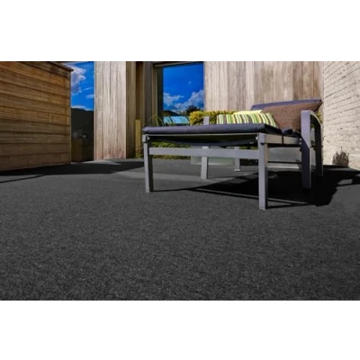 Abbildung von andiamo Kunstrasen Outdoor wasserdurchlässig, Rasenteppich wetterfest, Drainage Noppen, UV beständig, für Balkon und Garten, Farbe:Anthrazit, Größe:200 x 400 cm