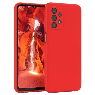 Abbildung von EAZY Case Slim kompatibel mit Samsung Galaxy A23 5G Flexibles Silikon (Federlicht und Ultra Dünn), Abdeckung, erhöhter Rand für Bildschirm &amp; Kamera, Stoßfeste Schlank Kratzfest, in Rot