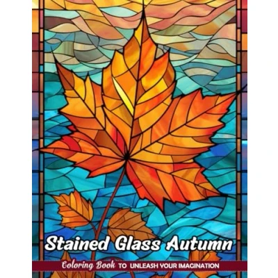 Abbildung von Stained Glass Autumn Coloring Book: Autumnal Scenes in Luminous Designs