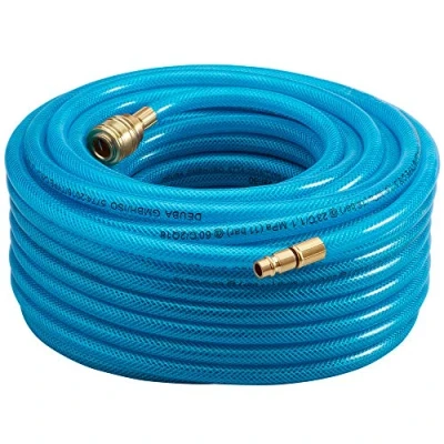 Abbildung von Deuba Druckluftgeräte Set, Druckluftschlauch 30m PVC Schnellkupplung 15 bar 1/4&quot; Anschluss Ø