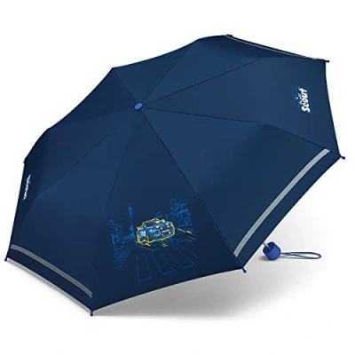 Abbildung von Scout Taschenregenschirm Mini Kinderschirm Basic reflektierend bedruckt, leicht