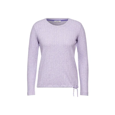 Abbildung von Cecil MIT Struktur Langarmshirt, Damen, Größe: XXL, Lila