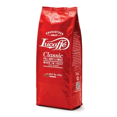 Abbildung von Lucaffé, Classic, Kaffeebohnen, Premium Mischung Arabica und Robusta, Röst Aroma, Haselnuss Noten, Vollmundig Lieblich, 1 kg Beutel, Espresso