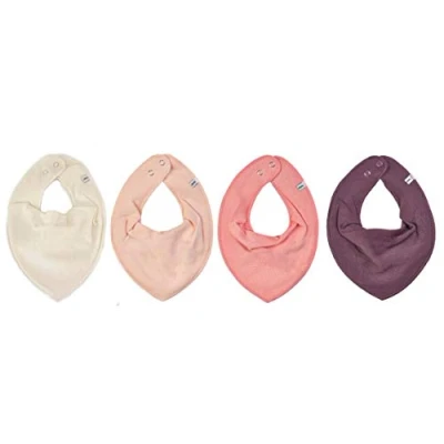 Abbildung von Pippi 4er Set Baby Dreieckstuch Halstuch Lätzchen 4 Stück * creme, lachs, pfirsich, pflaume