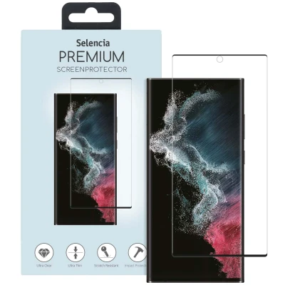 Abbildung von Samsung Galaxy S23 Ultra Panzerglas Selencia Premium Displayschutz Gehärtetes Glas Screen Protector aus gehärtetem für das