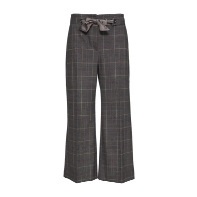 Abbildung von s.Oliver BLACK LABEL 7/8 Hose Karierte Culotte mit Bindegürtel
