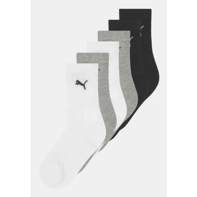 Abbildung von Puma Junior CREW 6 PACK Unisex Socken für Kinder, Größe: 27 30, White/grey/black