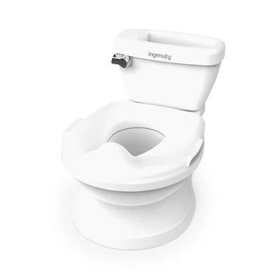 Abbildung von Summer by Ingenuity My Size Potty Pro in Wei, Kleinkind Tpfchentrainingstoilette, originalgetreues Splgerusch, fr ein Alter von 18 Monaten, bis zu 22,7kg