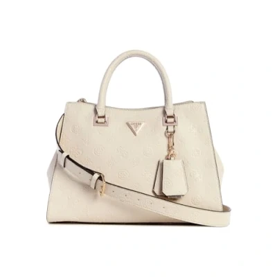 Abbildung von Guess Cresidia Society Satchel Handtasche, Damen, Größe: One Size, Bone