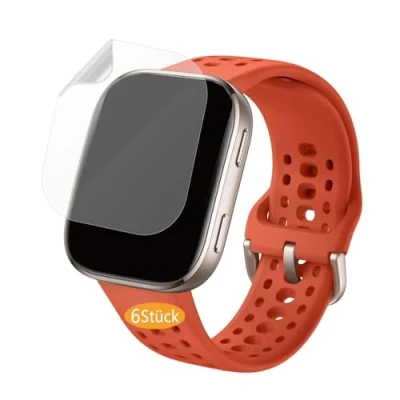 Abbildung von Frgnie Schutzfolie kompatibel für CMF by Nothing Smartwatch Pro (6 Stück) Hülle Blasenfreie Displayschutz, HD Flexibel TPU Folie