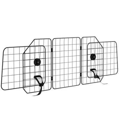 Abbildung von PawHut Hundegitter Auto Universal Kofferraumgitter, verstellbar (Trenngitter, 1 St., Hundegitter), Stahl, 93 150 x 42 cm, schwarz
