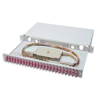 Abbildung von Assmann Spleißbox, 1U, Equipped 24xSC duplex,M25 Schraube,OM4, Adapter