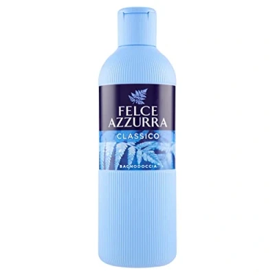 Abbildung von Felce Azzurra Original Duschbad Classico reichhaltiges samtweiches Badeerlebnis mit dem klassischen Duft pH neutrale Seife beugt Hautirritationen vor 650ml