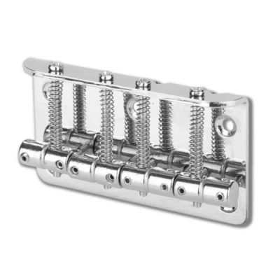 Abbildung von 4 String Bridge,4 Hardtail Bridge, Bass Bridge Sättel für Fender Precision Sattel 80mm Metall Saitenhalter E Ersatz(Silber)