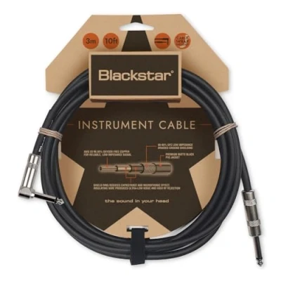 Abbildung von Blackstar 3 m (10 ft) Instrumentenkabel gerade 6,3 mm Klinke auf Klinke, für Bass/E Gitarre/Elektroakustik/Keyboard/Verstärker