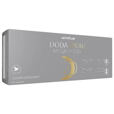 Abbildung von Activlab DODA D&#039;EAU Mega Mood, 60 pflanzliche Kapseln die Konzentration, bekämpft Stress, Nervensystem, verbessert Gedächtnis und Lion&#039;s mane, Rhodiola Rosea, Bacopa