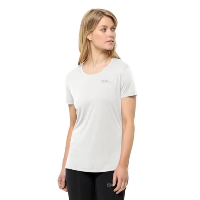 Abbildung von Jack Wolfskin TECH Tshirt basic, Damen, Größe: Medium, Stark white