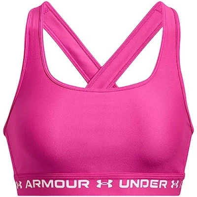 Abbildung von Under Armour Crossback Sportbh mit mittlerer Stützkraft, Damen, Größe: XS, Rebel pink