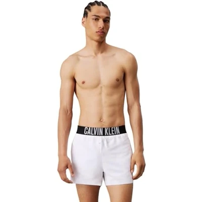 Abbildung von Calvin Klein Swimwear Short Badeshorts, Herren, Größe: XL, White