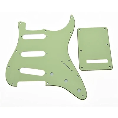 Abbildung von KAISH Strat SSS Schlagbrett und ST Rückplatte Tremolo Cover Mintgrün 3 lagig