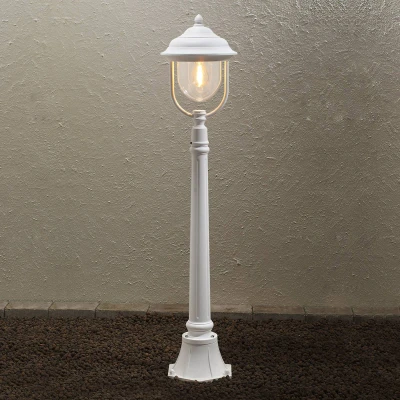 Abbildung von Konstsmide Parma 7225 250 Wegeleuchte / B: 24cm T: H: 118cm 1x75W IP43 lackiertes Aluminium matt weiß