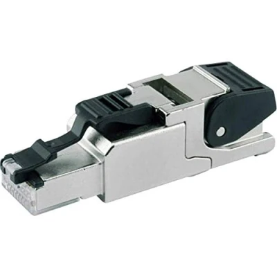 Abbildung von Telegärtner Telegaertner RJ45 CAT 6A geschirmt J00026A2004 Stecker, gerade Polzahl 8P8C Metall 1St