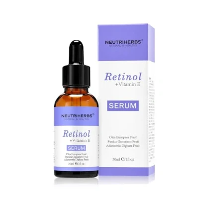 Abbildung von Neutriherbs Retinol Gesichtsserum, Anti Aging Serum, glatte Falten und feine Linien, Repair Hyaluronsäure Antioxidant Gesichtsserum