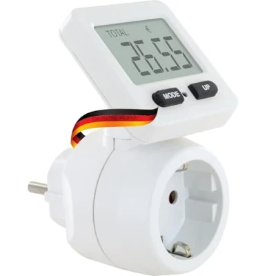 Abbildung von SCHWAIGER STEM1180 Energiekostenmessgerät Einspeise Messgerät Haushaltsstecker Messung 180 drehbares Display Strommessung
