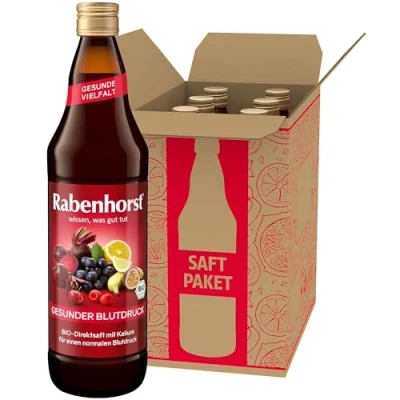 Abbildung von RABENHORST Gesunder Blutdruck BIO 6er Pack (6 x 700 ml) Rote Bete Mehrfruchtsaft mit Kalium für einen normalen