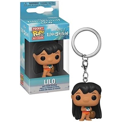 Abbildung von Funko Pop! Keychain: Lilo and Stitch mit Camera Neuartiger Schlüsselanhänger Vinyl Minifigur Zum Sammeln Strumpffüller Geschenkidee Offizielle Handelswaren Movies Fans