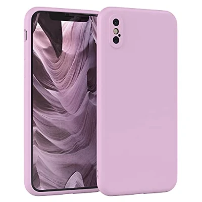 Abbildung von EAZY Case Silikonhülle für iPhone XS Max Hülle Silikon Violett weich stoßfeste Handyhülle Schutzhülle mit Kameraschutz Dünn Premium Schutz Cover TPU Phone Bumper in Flieder
