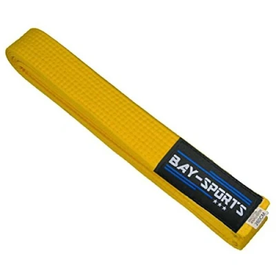 Abbildung von BAY Sports Karateanzug Budogürtel Karategürtel Kampfsportgürtel gelb Budogürtel, Judogürtel, Taekwondogürtel, Länge 160 cm 350