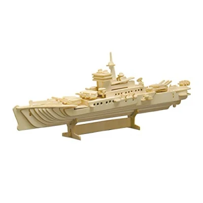 Abbildung von Pebaro 3D Puzzle Holzbausatz Kreuzer, 861, 121 Puzzleteile