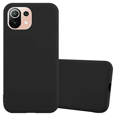 Abbildung von Cadorabo Hülle kompatibel mit Xiaomi Mi 11 LITE (4G 5G) NE Schutzhülle TPU Silikon Case Candy Design Slim Kratzfest Gummi für in Schwarz