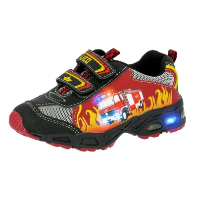Abbildung von LICO Schuhe HOT V Blinky Sneaker low für Kinder, Größe: 28, Rot/schwarz/gelb