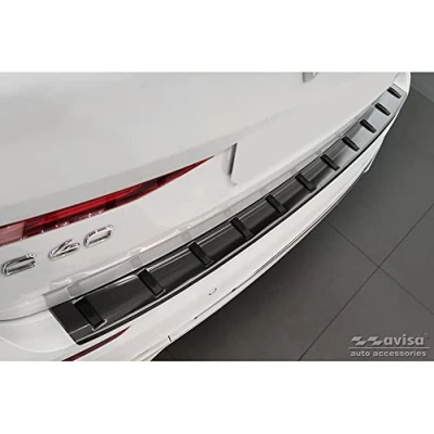 Abbildung von Avisa Schwarz Edelstahl Heckstoßstangenschutz kompatibel mit Volvo XC60 II 2017 2021 &amp; Facelift (inkl. R Design) &#039;Strong Edition&#039;