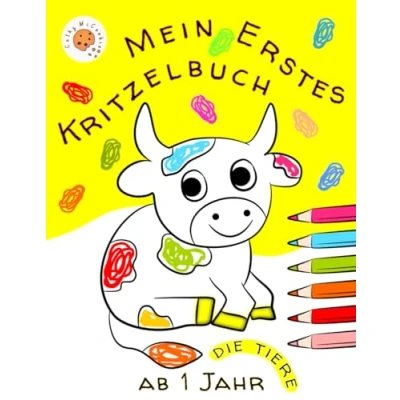 Abbildung von Mein Erstes Kritzelbuch ab 1 Jahr Die Tiere: Das Große Malbuch für Kleine Kinder, Einfache und Lustige Motive zum Ausmalen, Malen Lernen Jungen Mädchen