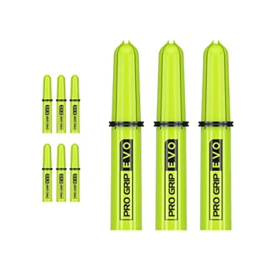 Abbildung von Target Darts 3 x Sets Grün Pro Grip Evo Nylon Tops Dartschäfte 9 In Total