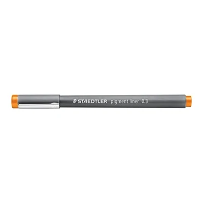 Abbildung von STAEDTLER pigment liner, hellbraun, Linienbreite 0,3 mm, dokumentenechte Pigmenttinte, lange Metallspitze, Lebensdauer, 10 Fineliner im Kartonetui, 308 03 7
