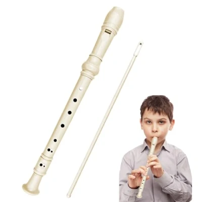 Abbildung von Lectorias 8 Löcher Blockflöte Kinder und Erwachsene, Flöte Deutsche Griffweise, Recorder Abnehmbar, Flute Anfänger, Blockflöten Kleinkind, Sopran Blockflötes Weiße, ABS Harz Kunststoffs mit Putzstock
