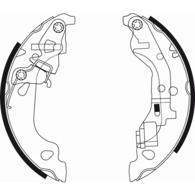Abbildung von TEXTAR 91054300 Bremsbacken 180 32 mit Handbremshebel FIAT: Punto II Schrägheck