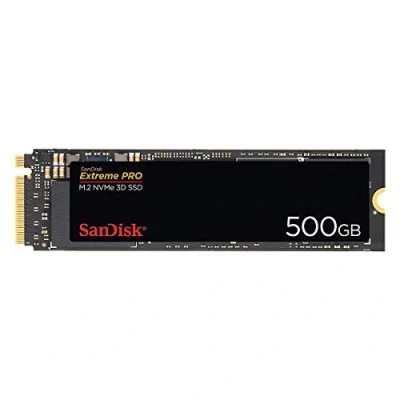 Abbildung von SanDisk Extreme PRO M.2 NVMe 3D SSD 500 GB interne (Lebensdauer von bis zu 300 TBW, NAND Technologie, 3.400 MB/s Lesegeschwindigkeiten, 410.000 IOPS)