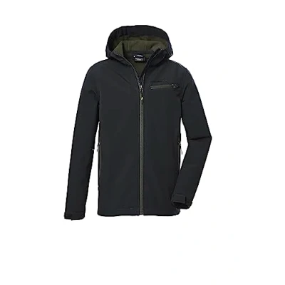 Abbildung von killtec Jungen Softshelljacke mit Kapuze/Outdoorjacke ist wasserabweisend KOW 157 BYS SFTSHLL JCKT, schwarz, 140, 40913 000