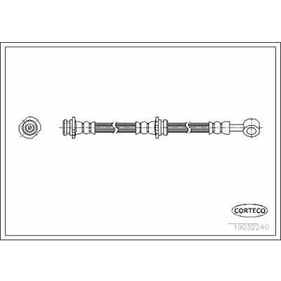 Abbildung von CORTECO 19032240 Bremsschläuche Hinterachse rechts 575 NISSAN: Almera II Schrägheck