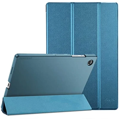 Abbildung von ProCase Hülle für Galaxy Tab A8 10.5(SM X200/ X205) 2022 Dreifach Falt Klapp Schutzhülle Case Ultra Dünn Leicht Ständer Schale Smart Cover mit Translucent Frosted Rückhülle Türkisblau
