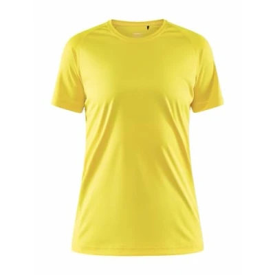 Abbildung von Craft CORE Unify Training Tee Damen Sportshirt M Citrus Activewear für aus recyceltem Polyester Geschwungene Seitennähte Quick Dry Tshirt Funktionsshirt damentop