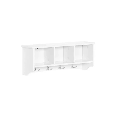 Abbildung von SoBuy Wandgarderobe FRG48, Wandhake Hängeregal Badezimmerschrank mit Fächern und Haken