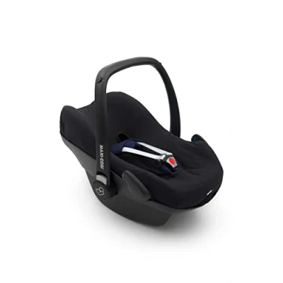 Abbildung von Original Dooky Seat Cover Schonbezug Uni Black für Babyschale Universalgröße geeignet 3 und 5 Punkt Gurtsystem Autositz, Altersgruppe 0+, schwarz